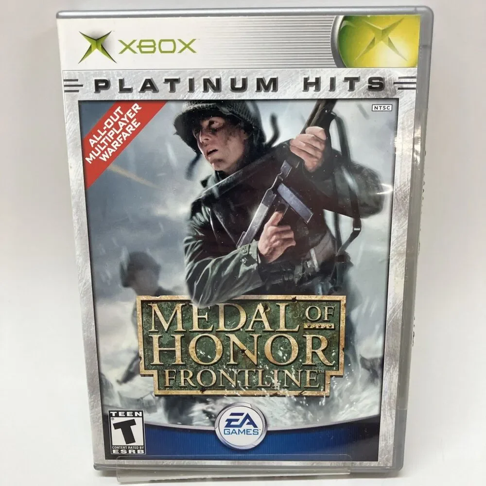 Medal of Honor: Frontline (Microsoft Xbox, 2002) Platinum Hits - Tested